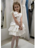 Cute Lace Satin Stylish Flower Girl Dress